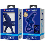 PRETTY LOVE - LUCHITO DOPPELVIBRIERENDER RING KANINCHEN BLAU - Vanelion Paradise