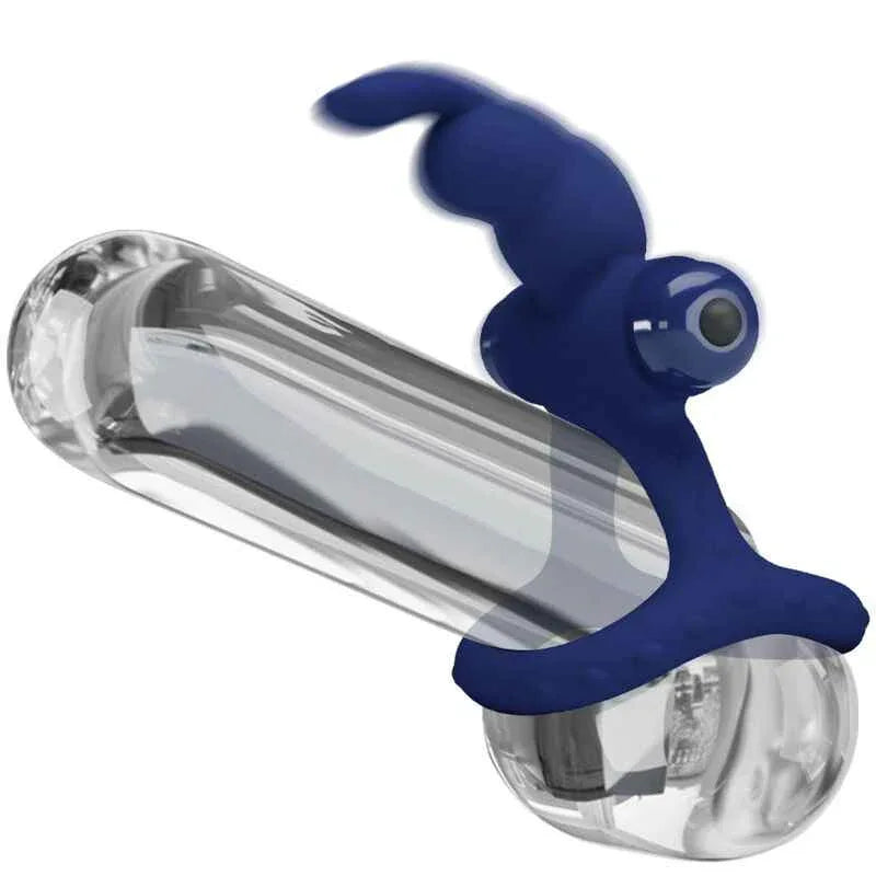 PRETTY LOVE - LUCHITO DOPPELVIBRIERENDER RING KANINCHEN BLAU - Vanelion Paradise