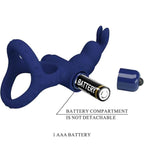 PRETTY LOVE - LUCHITO DOPPELVIBRIERENDER RING KANINCHEN BLAU - Vanelion Paradise