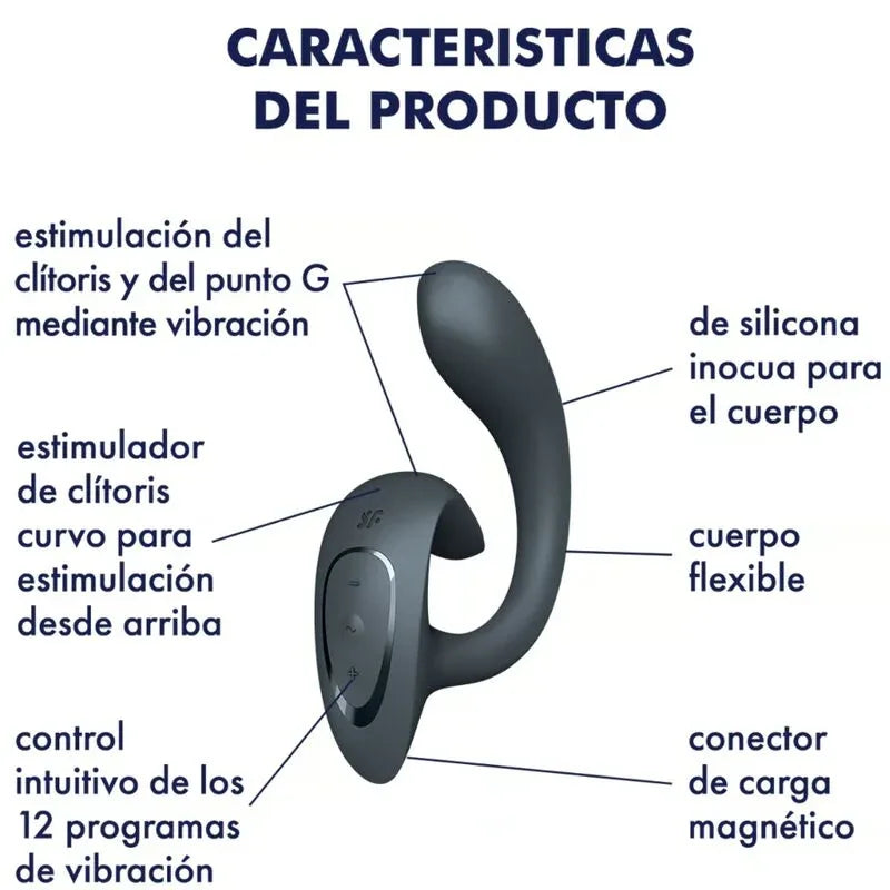 SATISFYER - G FOR GODDESS 1 RABBIT VIBRATOR DUNKELGRAU - Vanelion Paradise