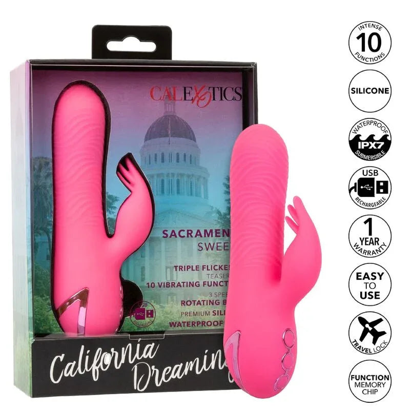 CALEXOTICS - SACRAMENTO SWEETIE VIBRATOR RABBIT PINK VON CALIFORNIA DREAMING - Vanelion Paradise