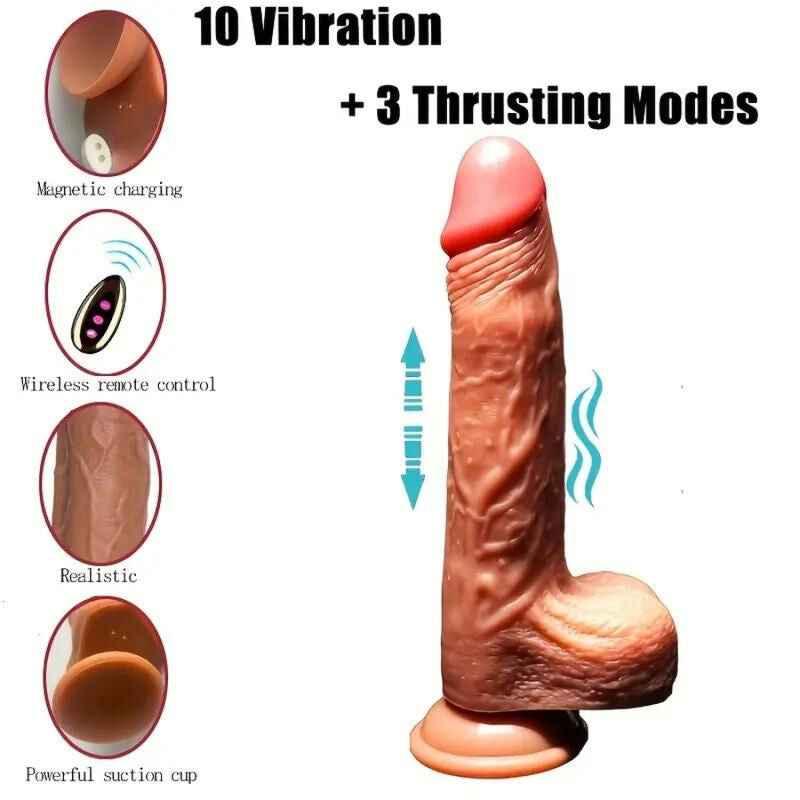 ARMONY - REALISTISCHER DILDO-VIBRATOR MIT FERNBEDIENUNG 22.5 CM - Vanelion Paradise
