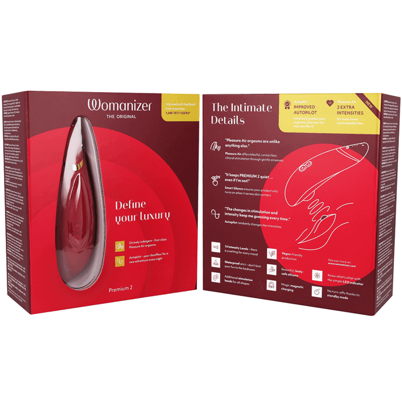 WOMANIZER - PREMIUM 2 KLITORALSTIMULATOR BORDEAUX - Vanelion Paradise