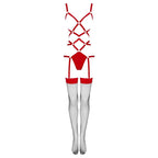 LIVCO CORSETTI FASHION - THIARA LC 20213 SET BODY + STRÜMPFE ROT S/M - Vanelion Paradise