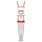 LIVCO CORSETTI FASHION - THIARA LC 20213 SET BODY + STRÜMPFE ROT S/M - Vanelion Paradise