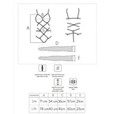 LIVCO CORSETTI FASHION - THIARA LC 20213 SET BODY + STRÜMPFE SCHWARZ S/M - Vanelion Paradise