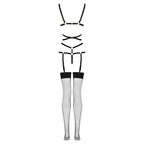 LIVCO CORSETTI FASHION - THIARA LC 20213 SET BODY + STRÜMPFE SCHWARZ L/XL