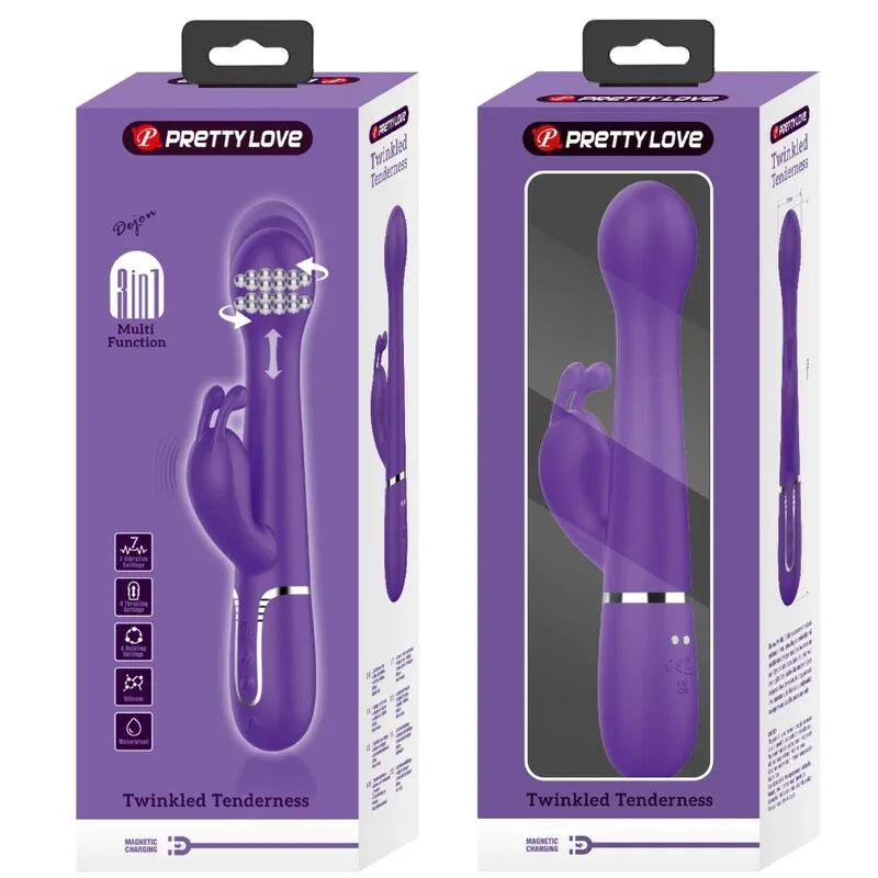 PRETTY LOVE - DEJON RABBIT VIBRATOR 3 IN 1 MULTIFUNKTIONS-LILA - Vanelion Paradise