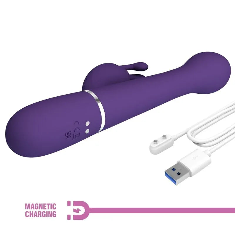 PRETTY LOVE - DEJON RABBIT VIBRATOR 3 IN 1 MULTIFUNKTIONS-LILA - Vanelion Paradise