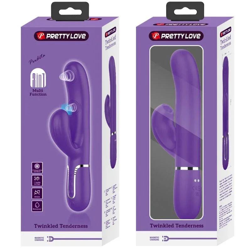 PRETTY LOVE - PERLITA G-SPOT VIBRATOR 3 IN 1 MULTIFUNKTIONS-LILA - Vanelion Paradise