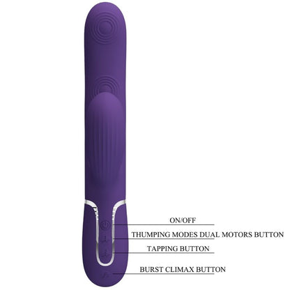 PRETTY LOVE - PERLITA G-SPOT VIBRATOR 3 IN 1 MULTIFUNKTIONS-LILA