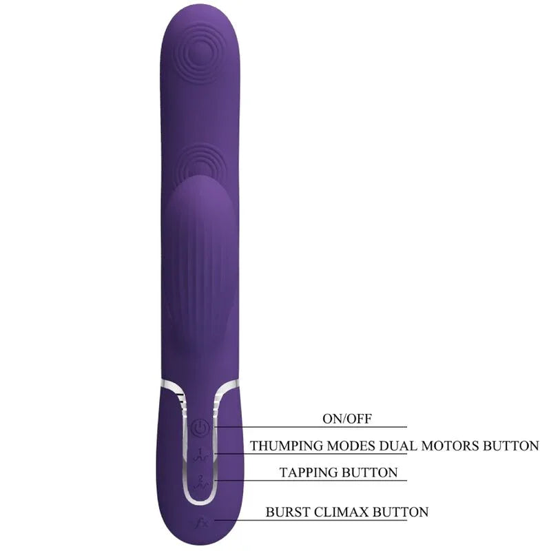 PRETTY LOVE - PERLITA G-SPOT VIBRATOR 3 IN 1 MULTIFUNKTIONS-LILA - Vanelion Paradise