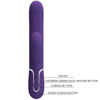 PRETTY LOVE - PERLITA G-SPOT VIBRATOR 3 IN 1 MULTIFUNKTIONS-LILA - Vanelion Paradise