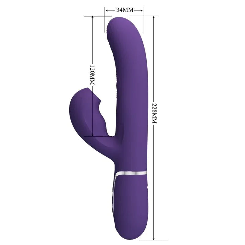 PRETTY LOVE - PERLITA G-SPOT VIBRATOR 3 IN 1 MULTIFUNKTIONS-LILA - Vanelion Paradise