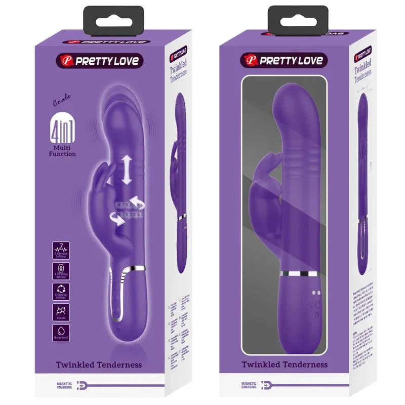 PRETTY LOVE - COALE RABBIT VIBRATOR 4 IN 1 LILA - Vanelion Paradise