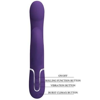 PRETTY LOVE - ZALIN RABBIT VIBRATOR PERLEN 4 IN 1 LILA