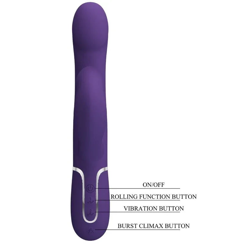 PRETTY LOVE - ZALIN RABBIT VIBRATOR PERLEN 4 IN 1 LILA - Vanelion Paradise