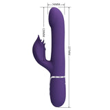 PRETTY LOVE - ZALIN RABBIT VIBRATOR PERLEN 4 IN 1 LILA - Vanelion Paradise