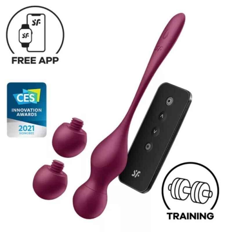 SATISFYER - LOVE BIRDS VARY VIBRIERENDE KUGELN KOSTENLOSE APP WEINROT - Vanelion Paradise