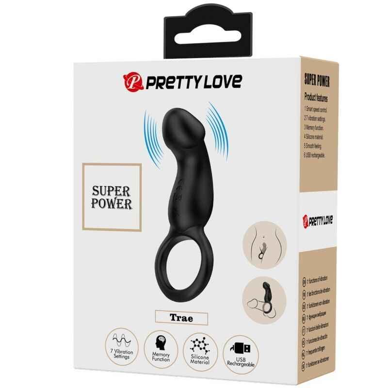 PRETTY LOVE - TRAE VIBRATIONSRING MIT SCHWARZEM STIMULATOR - Vanelion Paradise