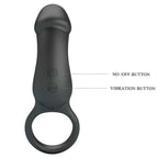 PRETTY LOVE - TRAE VIBRATIONSRING MIT SCHWARZEM STIMULATOR - Vanelion Paradise