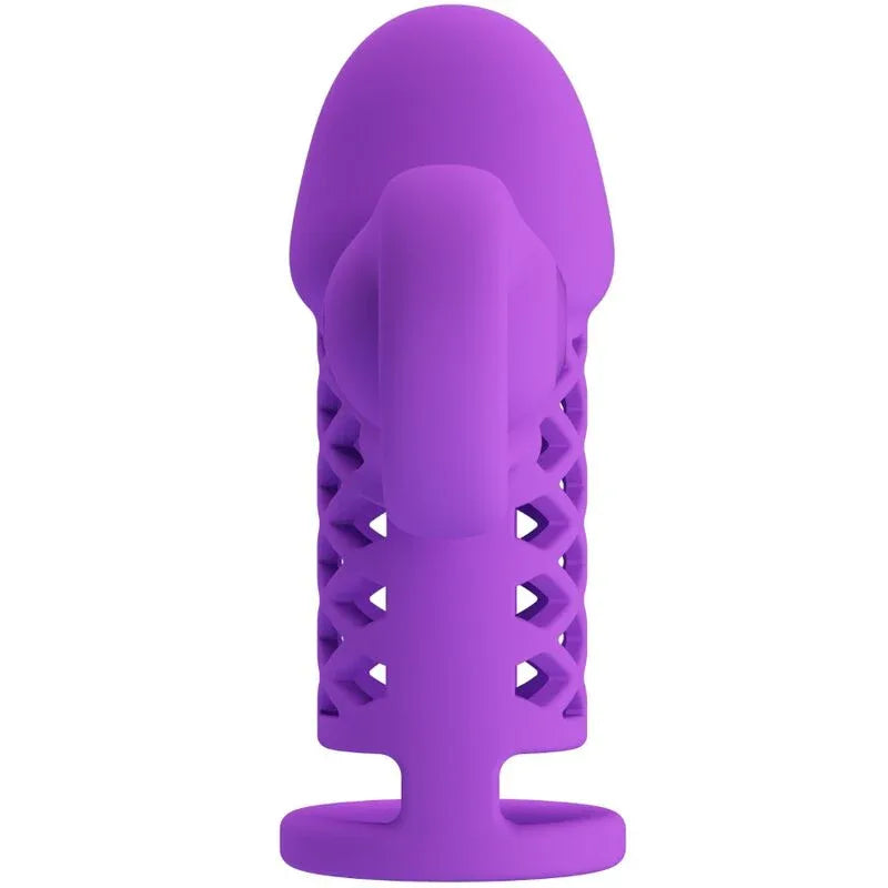 ROMANCE Harden – Lila Penishülle mit Vibration & Verlängerung - Vanelion Paradise