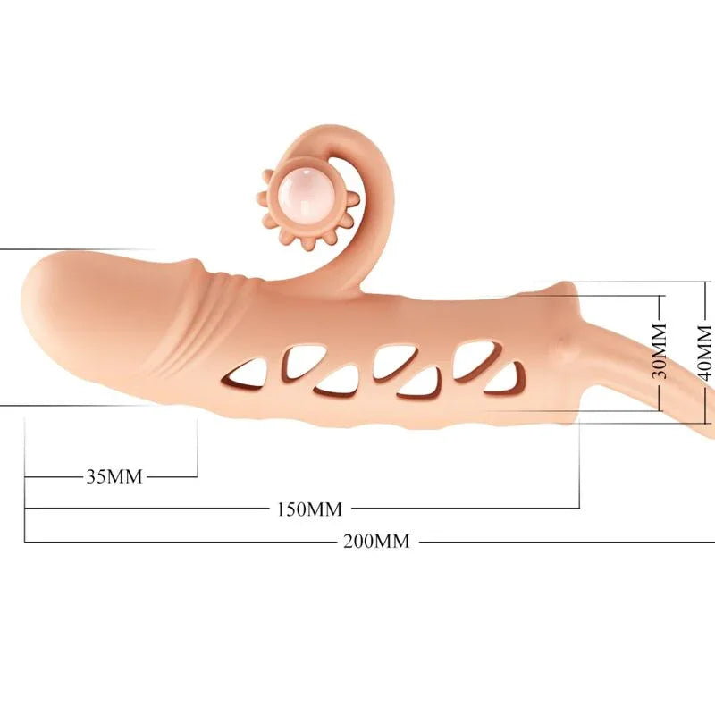 ROMANCE Penishülle mit Vibration & Hodenring – natürlich & stimulierend - Vanelion Paradise