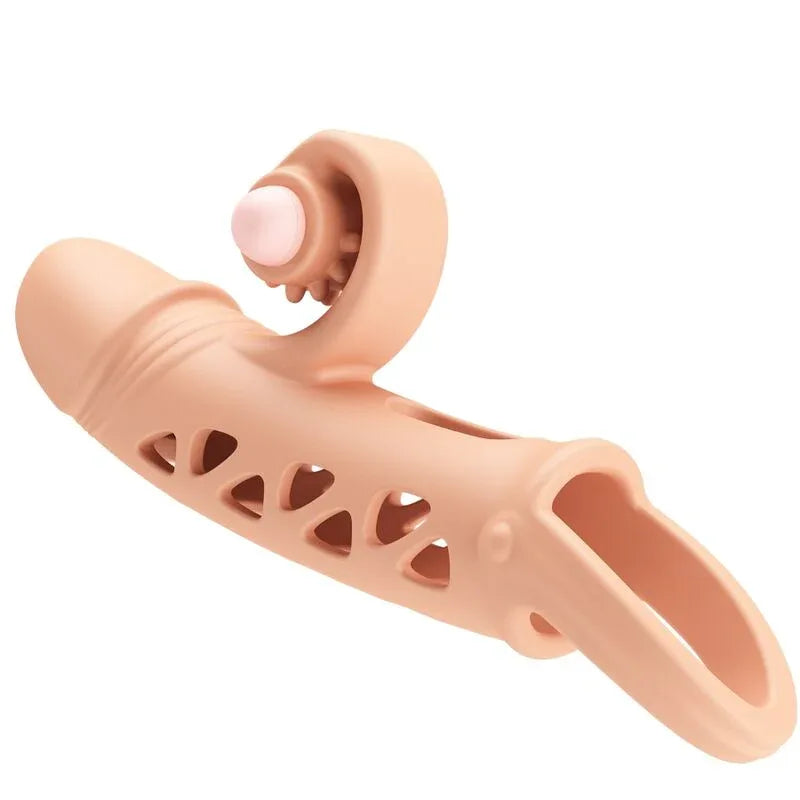 ROMANCE Penishülle mit Vibration & Hodenring – natürlich & stimulierend - Vanelion Paradise
