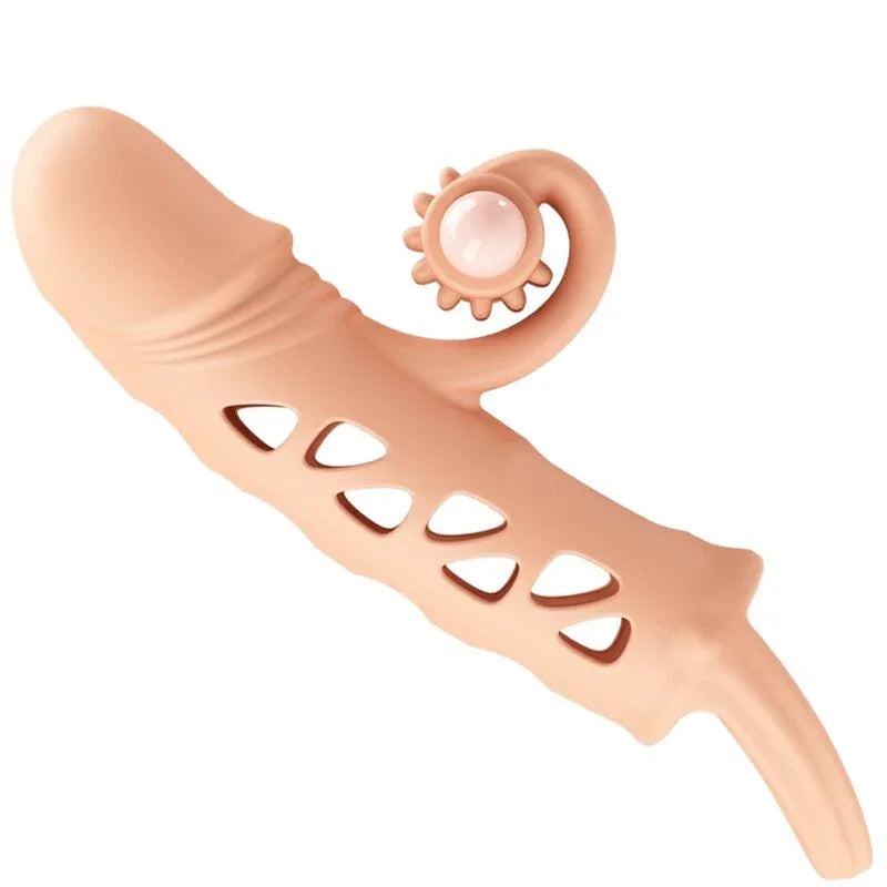 ROMANCE Penishülle mit Vibration & Hodenring – natürlich & stimulierend - Vanelion Paradise