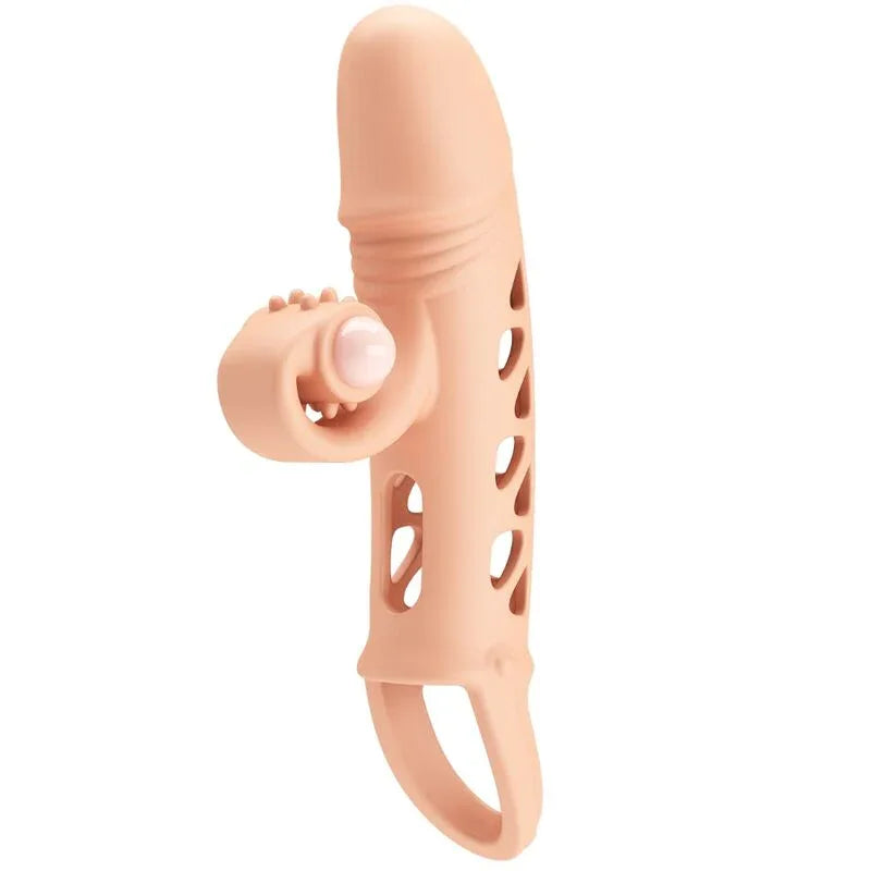 ROMANCE Penishülle mit Vibration & Hodenring – natürlich & stimulierend - Vanelion Paradise