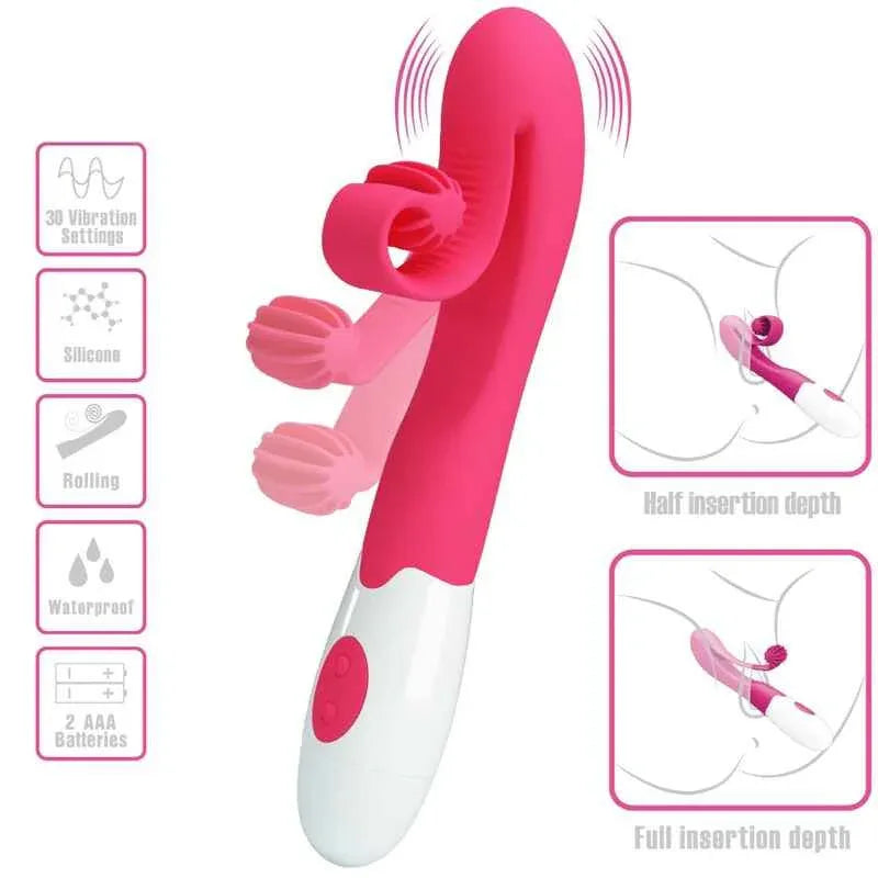 ROMANCE - VIBRATOR UND STIMULATOR 30 GESCHWINDIGKEITEN ROSA - Vanelion Paradise