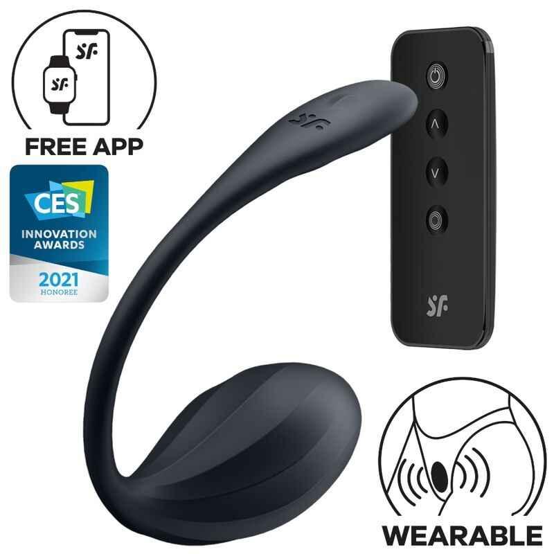 SATISFYER - RIBBED PETAL G POINT STIMULATOR FERNBEDIENUNG SCHWARZ KOSTENLOSE APP - Vanelion Paradise