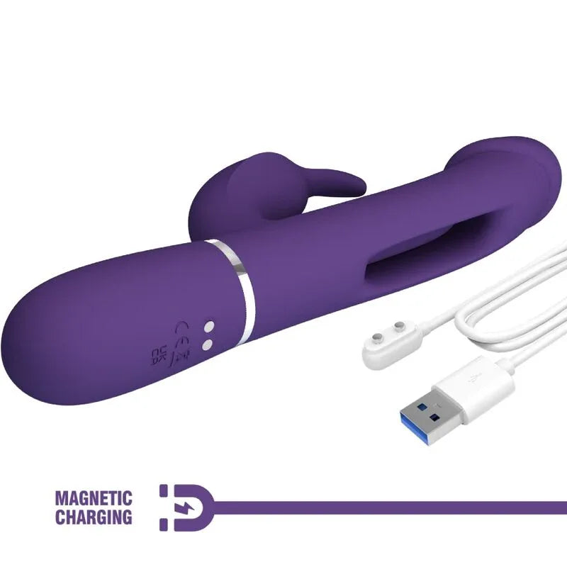 PRETTY LOVE Kampas Rabbit 3-in-1 Vibrator mit Zunge Violett – 7 Modi - Vanelion Paradise