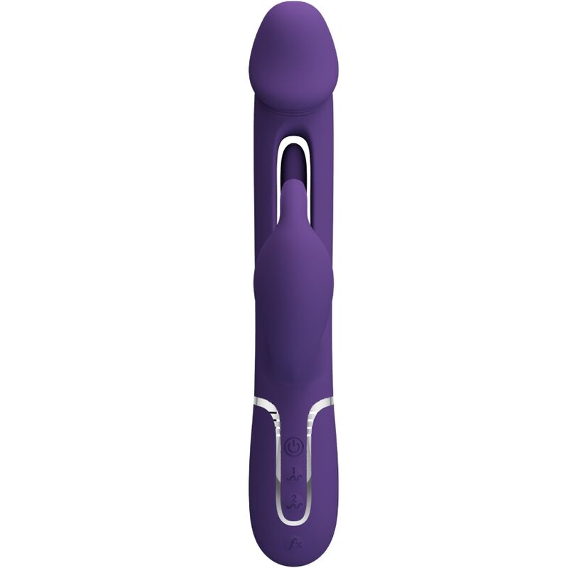 PRETTY LOVE - KAMPAS RABBIT 3 IN 1 MULTIFUNKTIONSVIBRATOR MIT ZUNGE VIOLETT