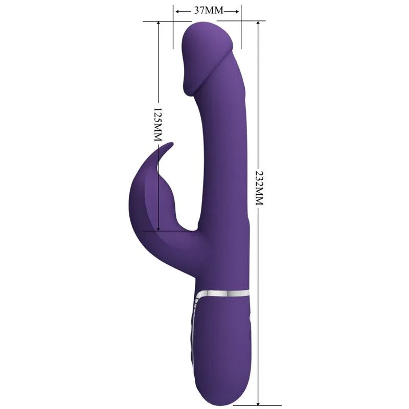 PRETTY LOVE Kampas Rabbit 3-in-1 Vibrator mit Zunge Violett – 7 Modi - Vanelion Paradise
