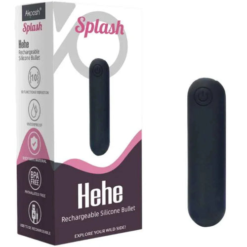 ARMONY -SPLASH HEHE VIBRATOR BULLET SILIKON 10 VIBRATIONEN 65 X 15 CM SCHWARZ - Vanelion Paradise