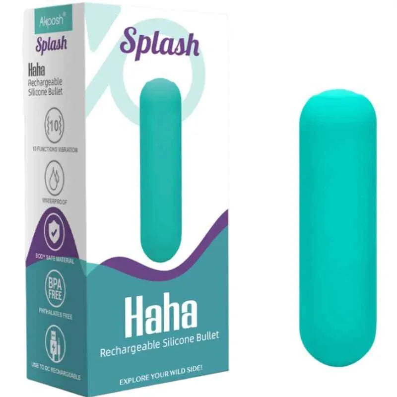ARMONY - SPLASH HAHA VIBRATOR BULLET SILIKON 10 VIBRATIONEN 75 X 19 CM GRÜN - Vanelion Paradise