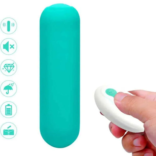 ARMONY - SPLASH JOIE VIBRATOR BULLET SILIKON FERNBEDIENUNG 10 VIBRATIONEN 75 X 19 CM GRÜN - Vanelion Paradise