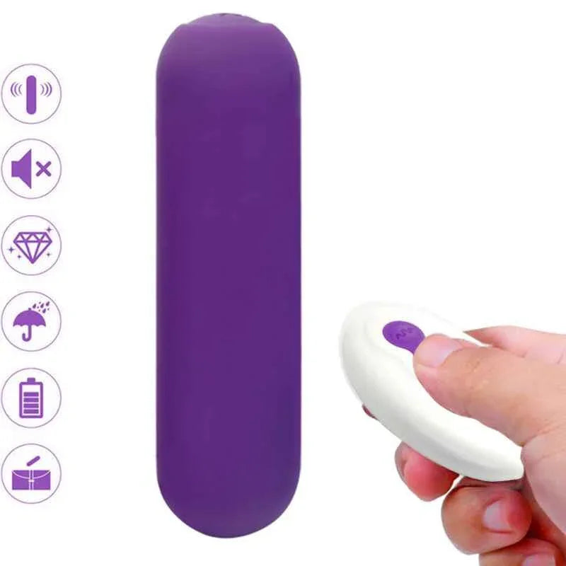 ARMONY - SPLASH JOIE VIBRATOR BULLET SILIKON FERNBEDIENUNG 10 VIBRATIONEN 75 X 19 CM LILA - Vanelion Paradise