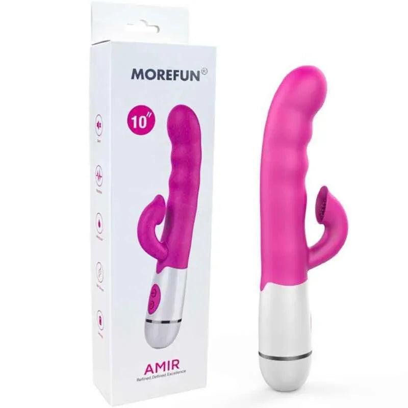 ARMONY - AMIR MULTIFUNKTIONSVIBRATOR MIT STIMULIERENDER ZUNGE 16 GESCHWINDIGKEITEN ROSA - Vanelion Paradise