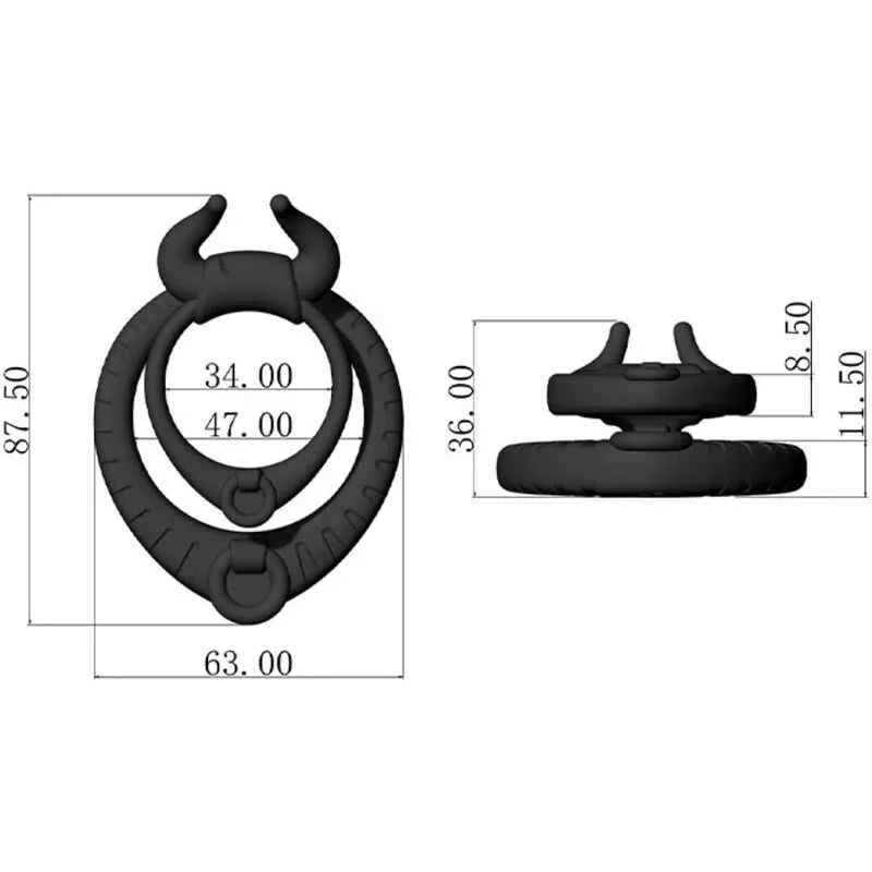 ARMONY - BULL'S PASION RING SCHWARZ - Vanelion Paradise