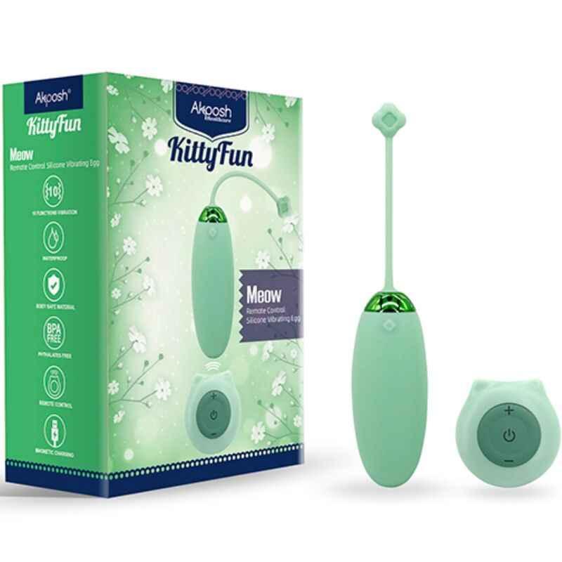 ARMONY - KITTY FUN EGG VIBRATOR FERNBEDIENUNG 10 VIBRATIONEN GRÜN - Vanelion Paradise