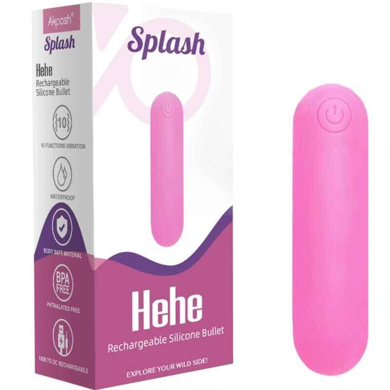 ARMONY - SPLASH HEHE VIBRATOR BULLET SILIKON 10 VIBRATIONEN 65 X 15 CM ROSA - Vanelion Paradise