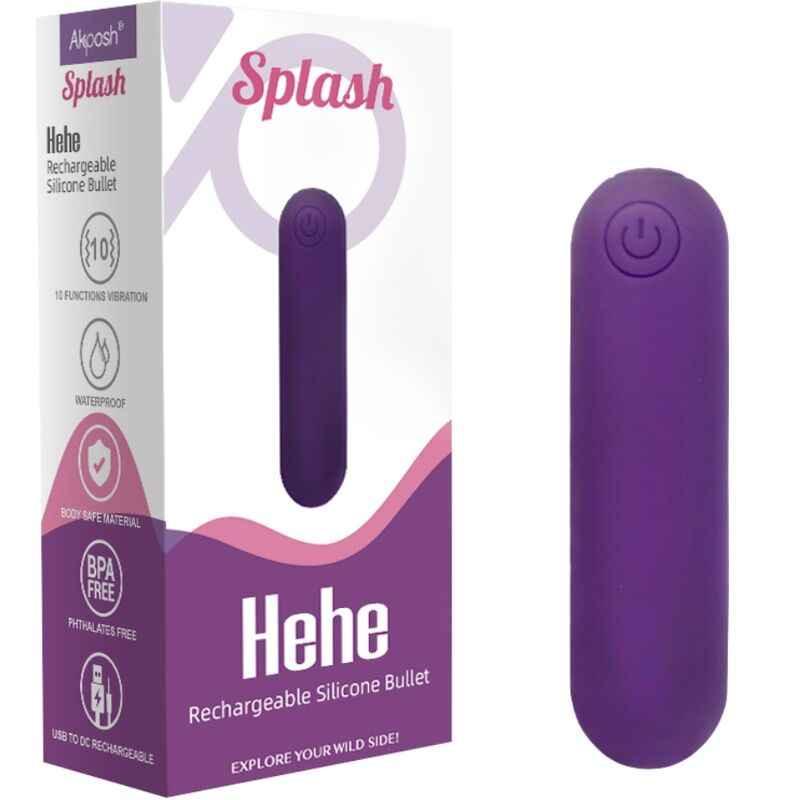 ARMONY - SPLASH HEHE VIBRATOR BULLET SILIKON 10 VIBRATIONEN 65 X 15 CM LILA - Vanelion Paradise