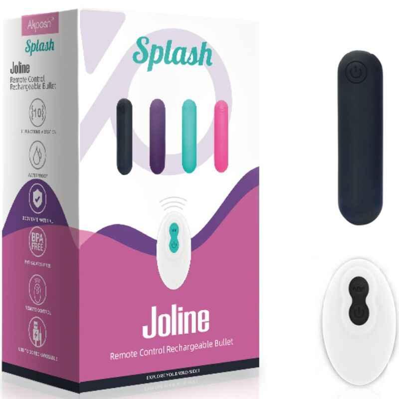 ARMONY - SPLASH JOLINE VIBRATOR BULLET SILIKON FERNBEDIENUNG 10 VIBRATIONEN 65 X 15 CM SCHWARZ - Vanelion Paradise