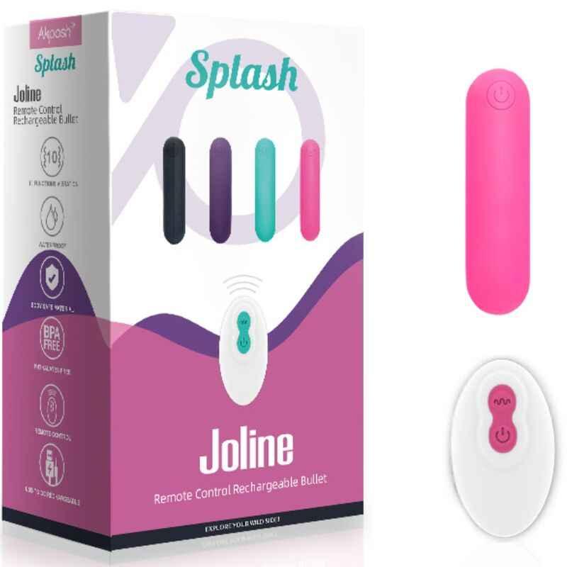 ARMONY - SPLASH JOLINE VIBRATOR BULLET SILIKON FERNBEDIENUNG 10 VIBRATIONEN 65 X 15 CM ROSA - Vanelion Paradise
