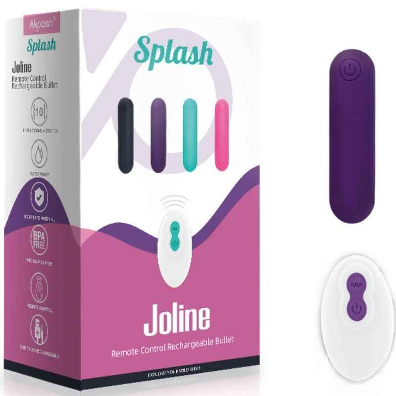 ARMONY - SPLASH JOLINE VIBRATOR BULLET SILIKON FERNBEDIENUNG 10 VIBRATIONEN 6.5 X 1.5 CM LILA - Vanelion Paradise