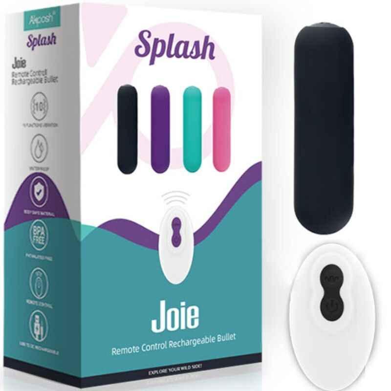 ARMONY - SPLASH JOIE VIBRATOR BULLET SILIKON FERNBEDIENUNG 10 VIBRATIONEN 75 X 19 CM SCHWARZ - Vanelion Paradise