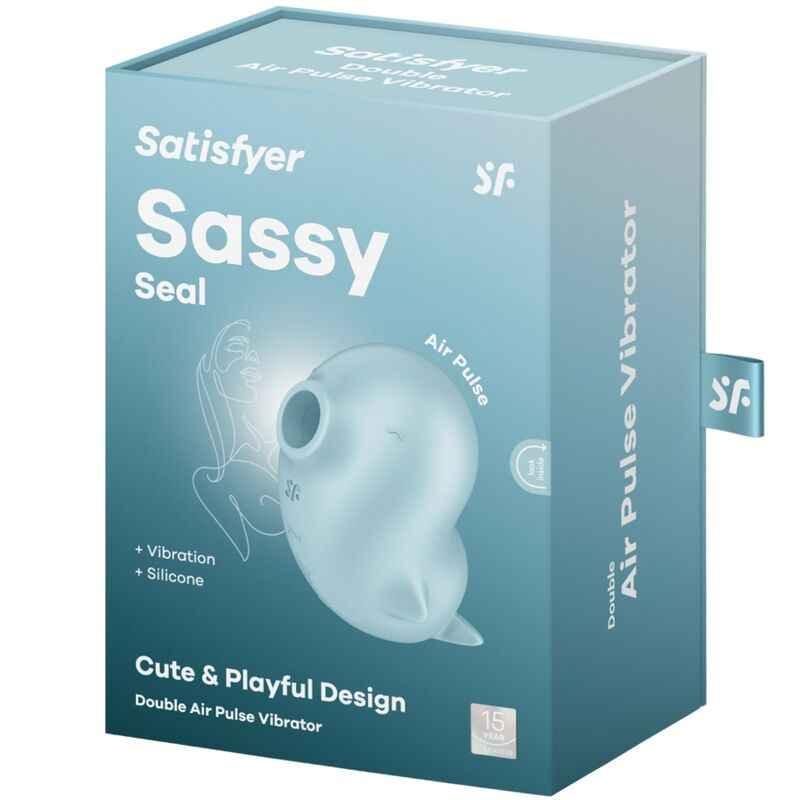 SATISFYER - SASSY SEAL STIMULATOR & VIBRATOR BLAU - Vanelion Paradise