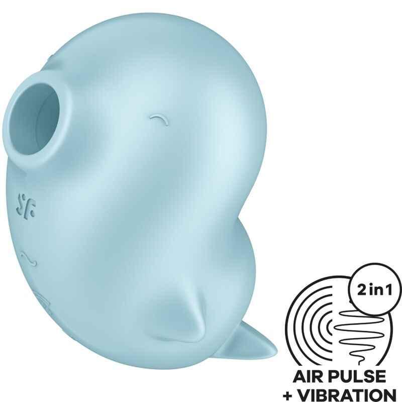 SATISFYER - SASSY SEAL STIMULATOR & VIBRATOR BLAU - Vanelion Paradise